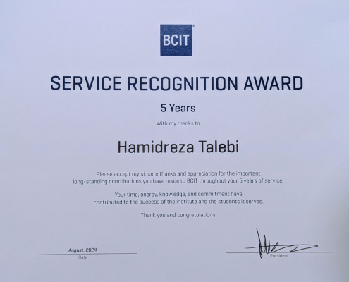 AWARD-BCIT- Hamid Talebi